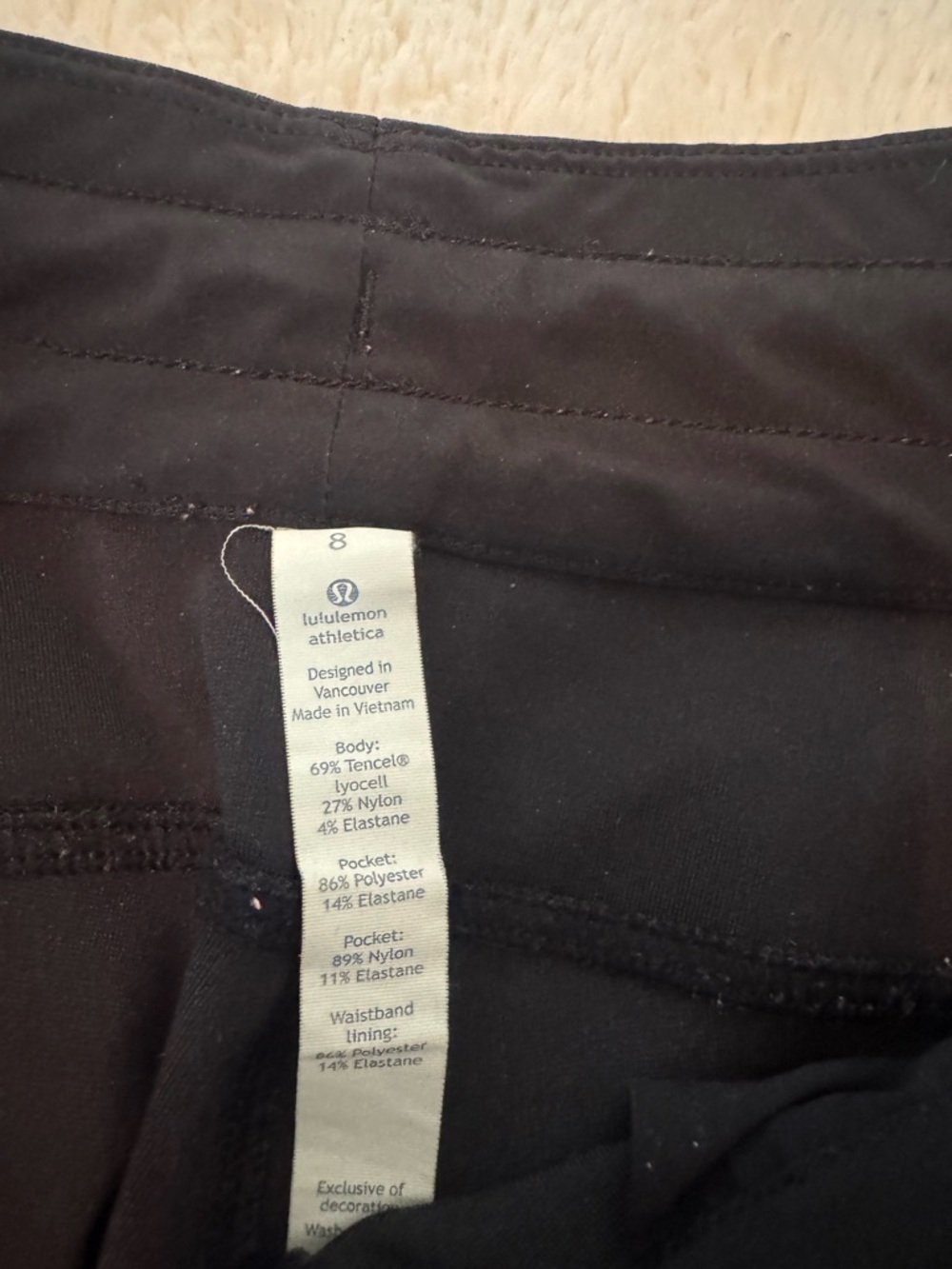 Lululemon Black Drawstring Joggers - Picture 3 of 4